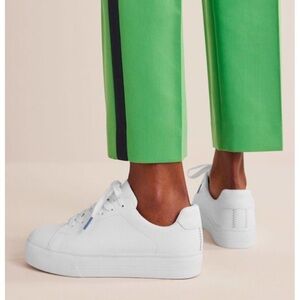 Boden Women's Natural Leather Flatform Sneakers